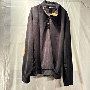 Long Sleeve Shirt Corduroy Black Elbow Patch XL Hengsheng Jeans Four Button